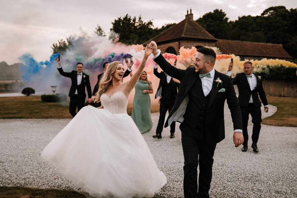 Smoke Bomb Wedding Photographs