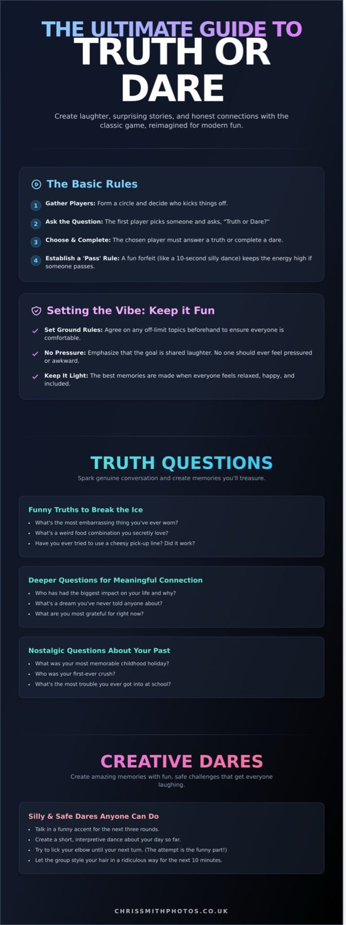 300+ Unforgettable Truth or Dare Questions for Any Situation