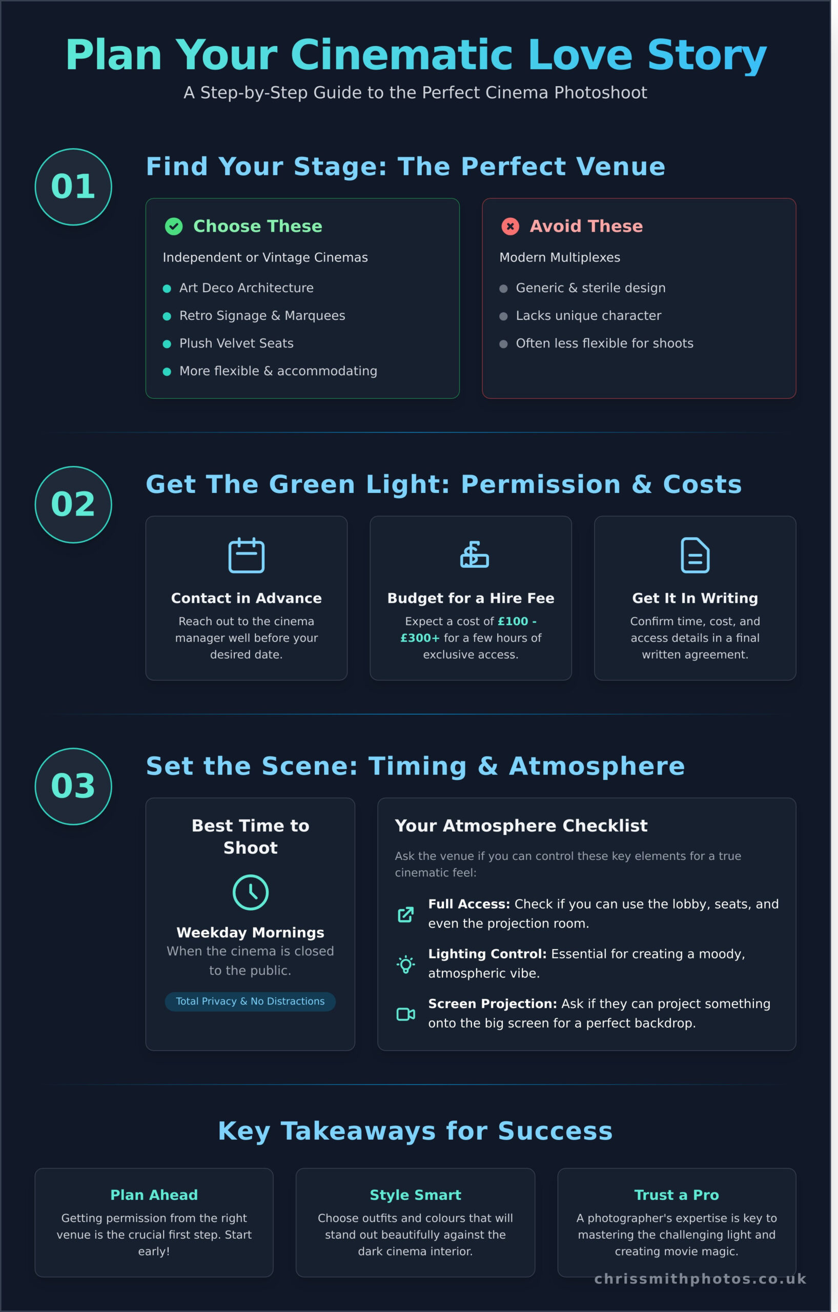 Cinema Photoshoot: The Ultimate Guide to Creating Movie Magic - Infographic