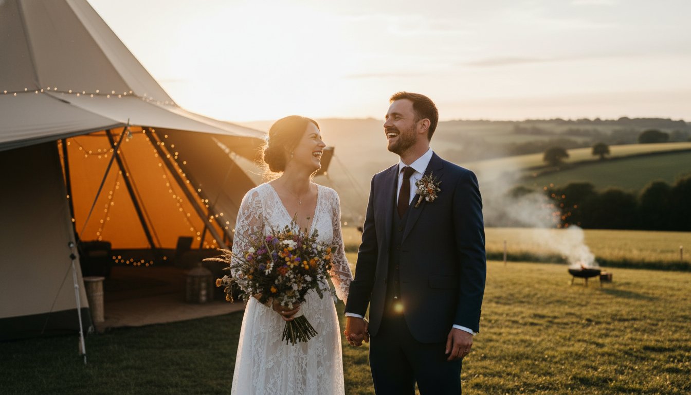 Amy & Tom: A Beautifully Relaxed Derbyshire Tipi Wedding